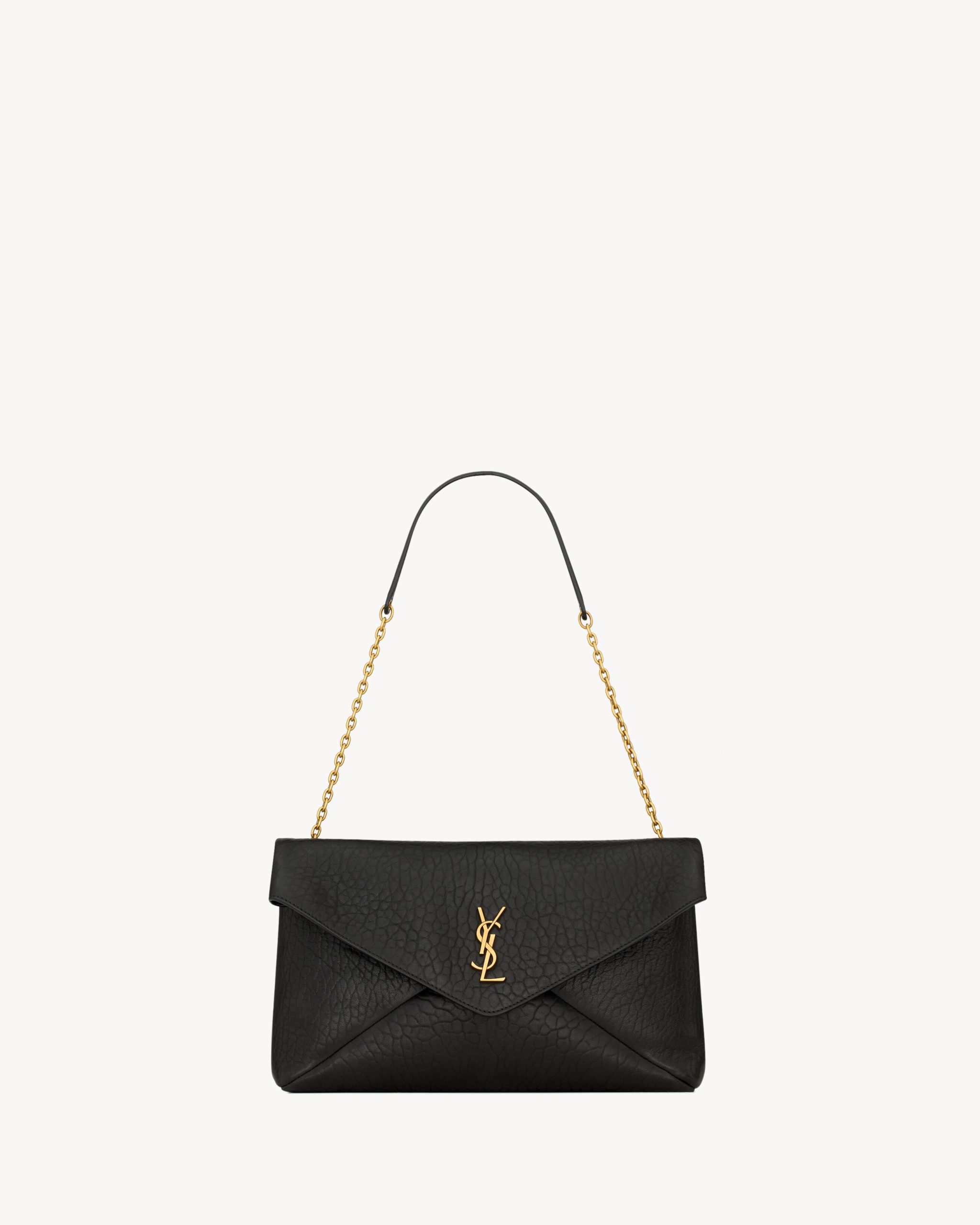 YSL CASSANDRE large pouch on chain in lambskin - Image 1